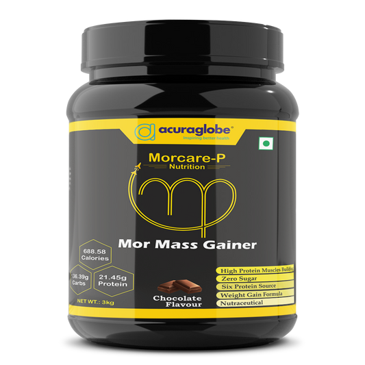 Morcare-P Mor Mass Gainer | Chocolate & Rabri Flavour | 3Kg weight